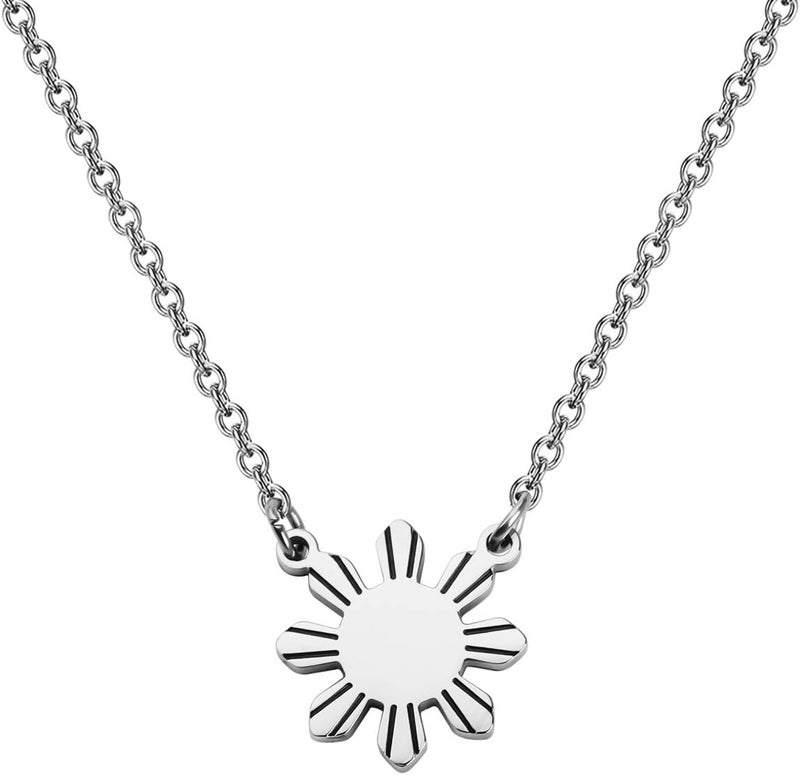 MYOSPARK Philippines Sun Necklace - Star Necklace Philippine Pride Jewelry Gift For Filipino - Image 1